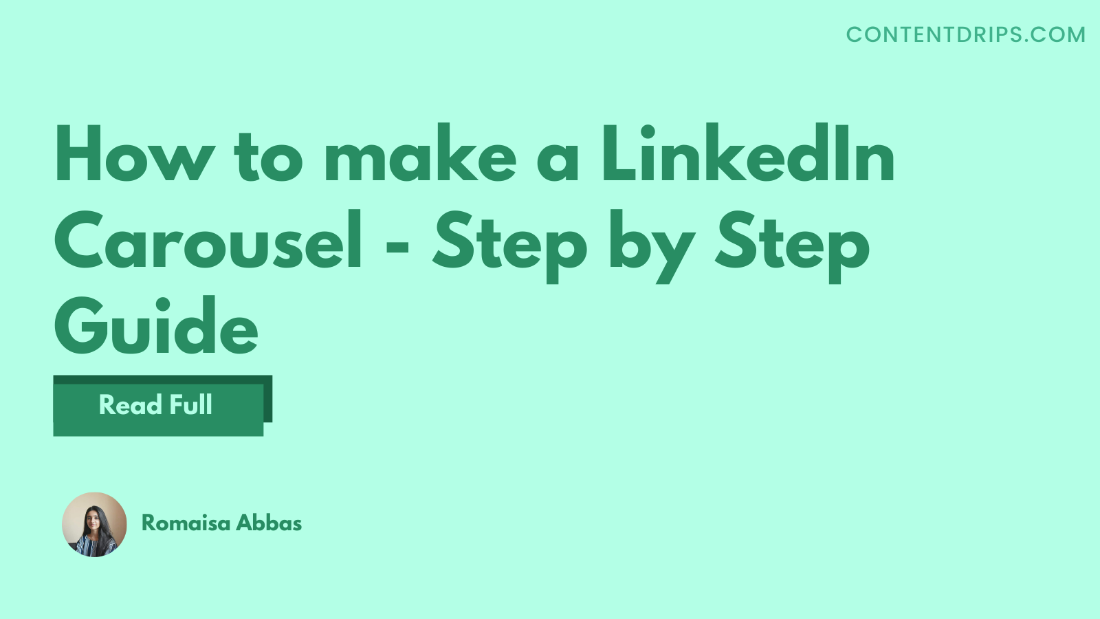 how to make a linkedin carousel